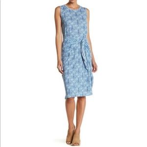 Rebecca Taylor Shibori Linen Tie Wrap Dress
